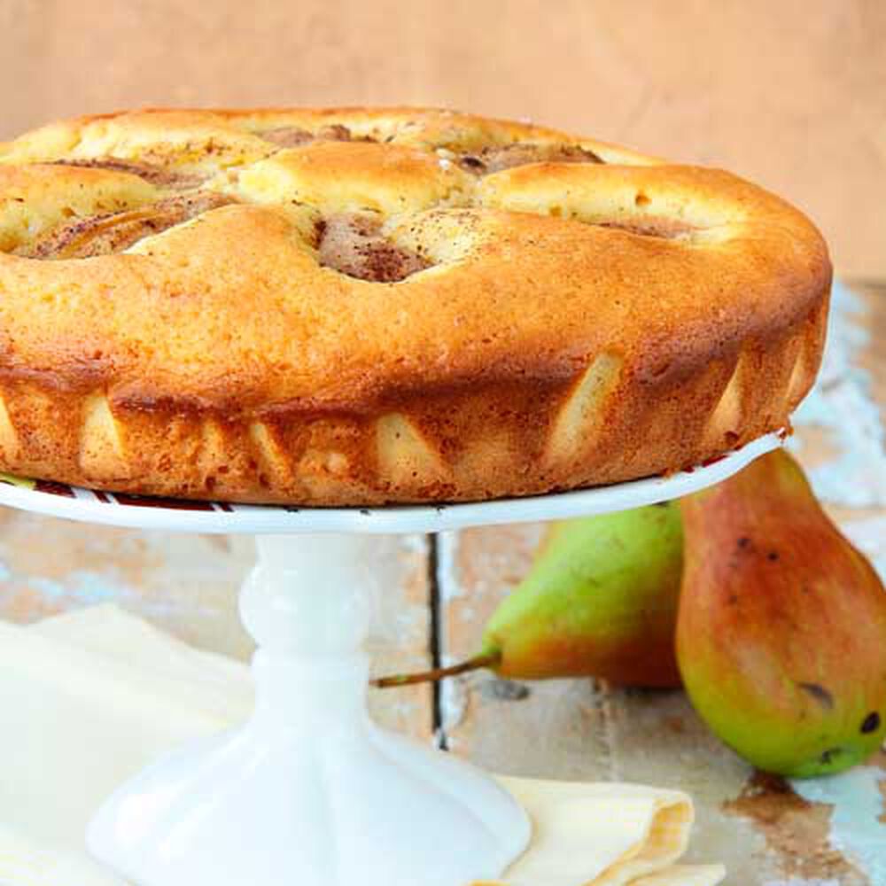 Pear Cake with Bittersweet Chocolate Drizzle Recipe Sur La Table