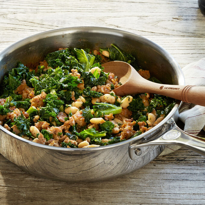 Kale, White Bean and Spicy Italian Chicken Sausage Recipe | Sur La Table