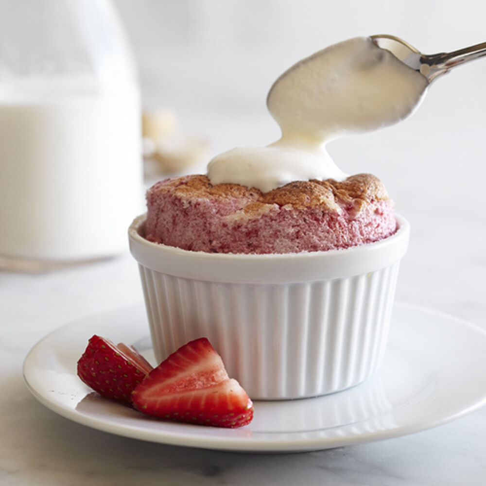 Strawberry Souffles with Cointreau Whipped Cream Recipe Sur La Table