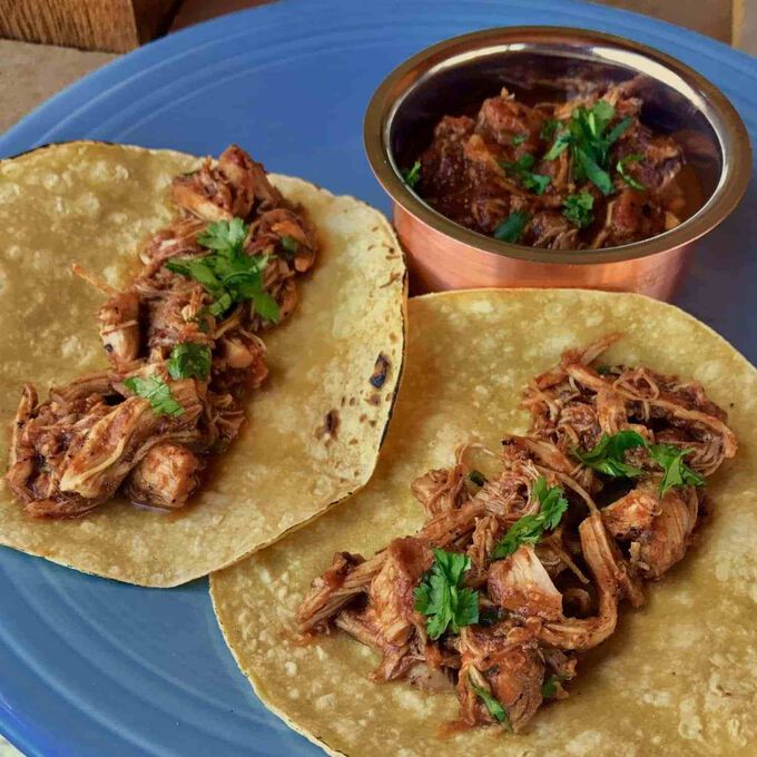 Pressure Cooker Sweet and Spicy Chicken Tinga