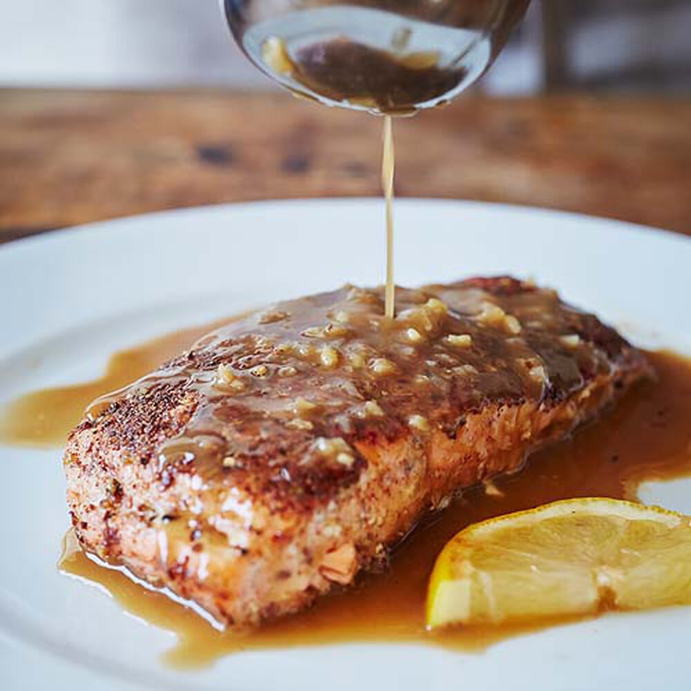 FiveSpice Crusted Salmon with Ginger Pan Sauce Recipe Sur La Table
