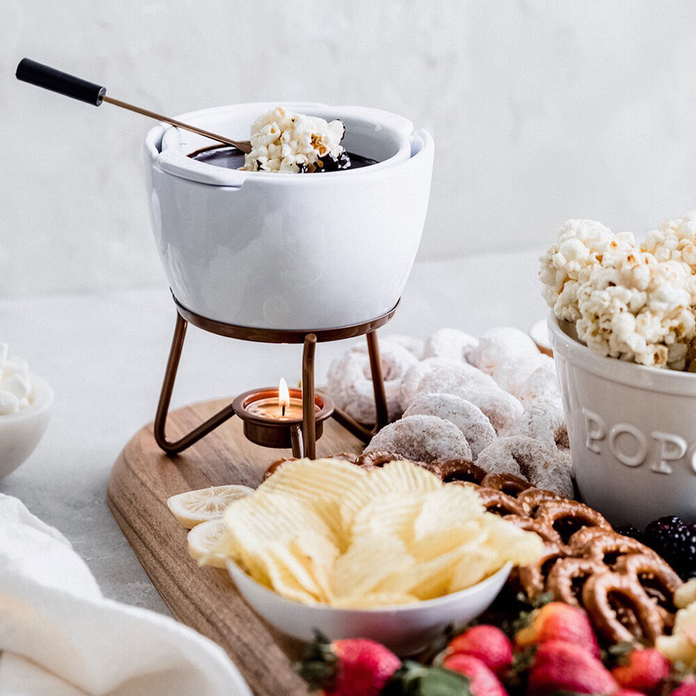 Chocolate Fondue With Popcorn Balls Recipe Sur La Table