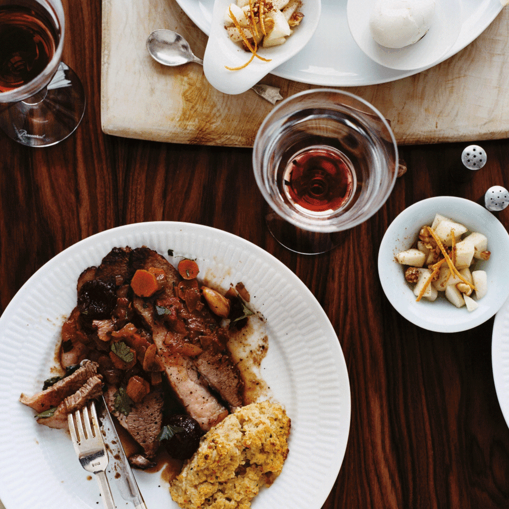 Beef Brisket with Merlot and Prunes from Bon Appétit Recipe Sur La Table