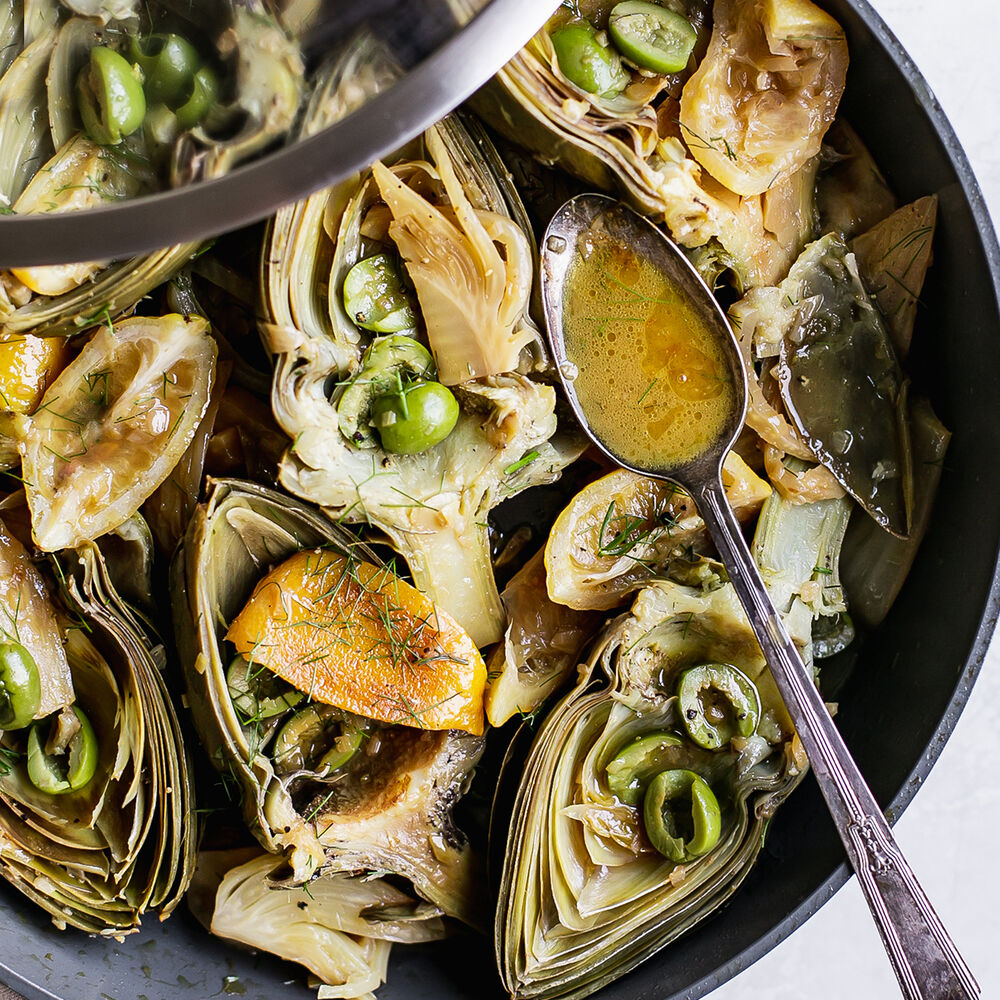 Braised Artichokes with Fennel and Olives Recipe Sur La Table