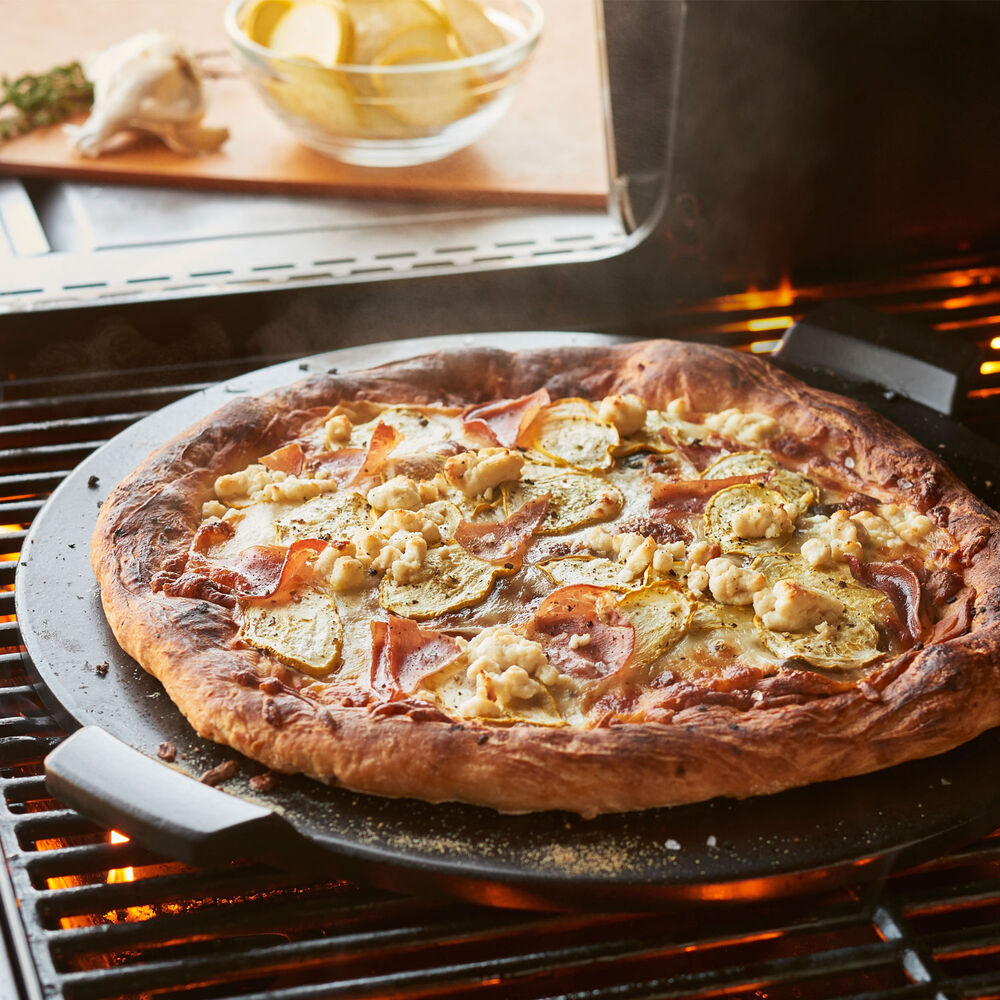 Summer Squash Pizza with Goat Cheese and Prosciutto with Aged Balsamic Recipe Sur La Table