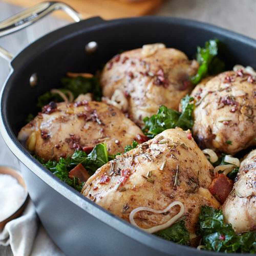 BalsamicBraised Chicken with Tuscan Kale Recipe Sur La Table