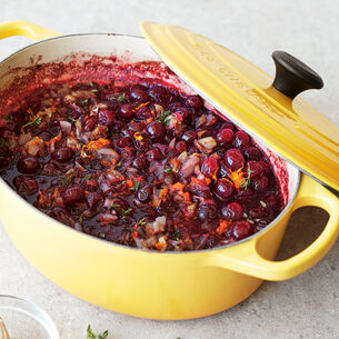Merlot Cranberry Sauce with Caramelized Shallots