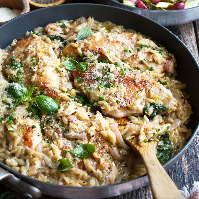Creamy Lemon Chicken & Orzo with Spring Vegetables Recipe Sur La Table