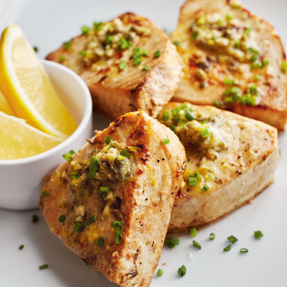Swordfish with capers, chives and lemon Recipe Sur La Table