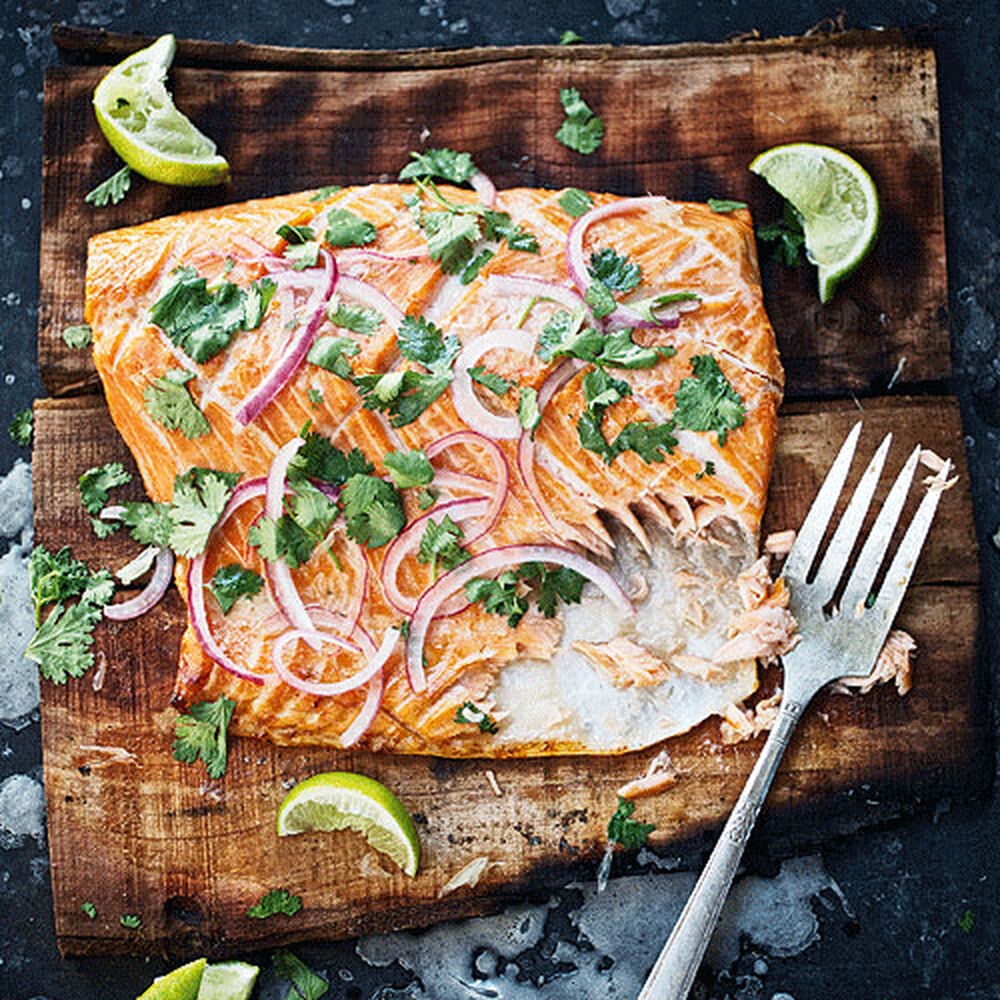 Wood Plank-Grilled Salmon Recipe | Sur La Table