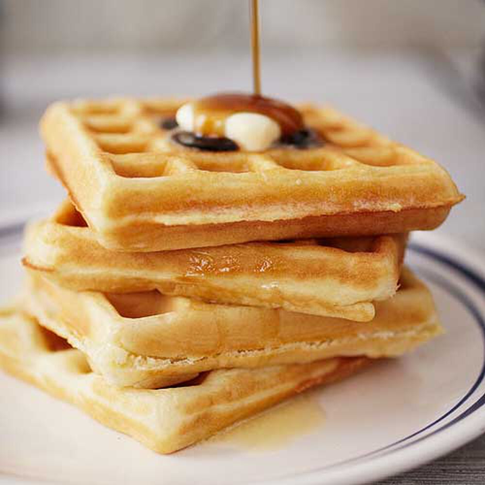 Belgian Waffles with Strawberries and Whipped Cream Recipe Sur La Table