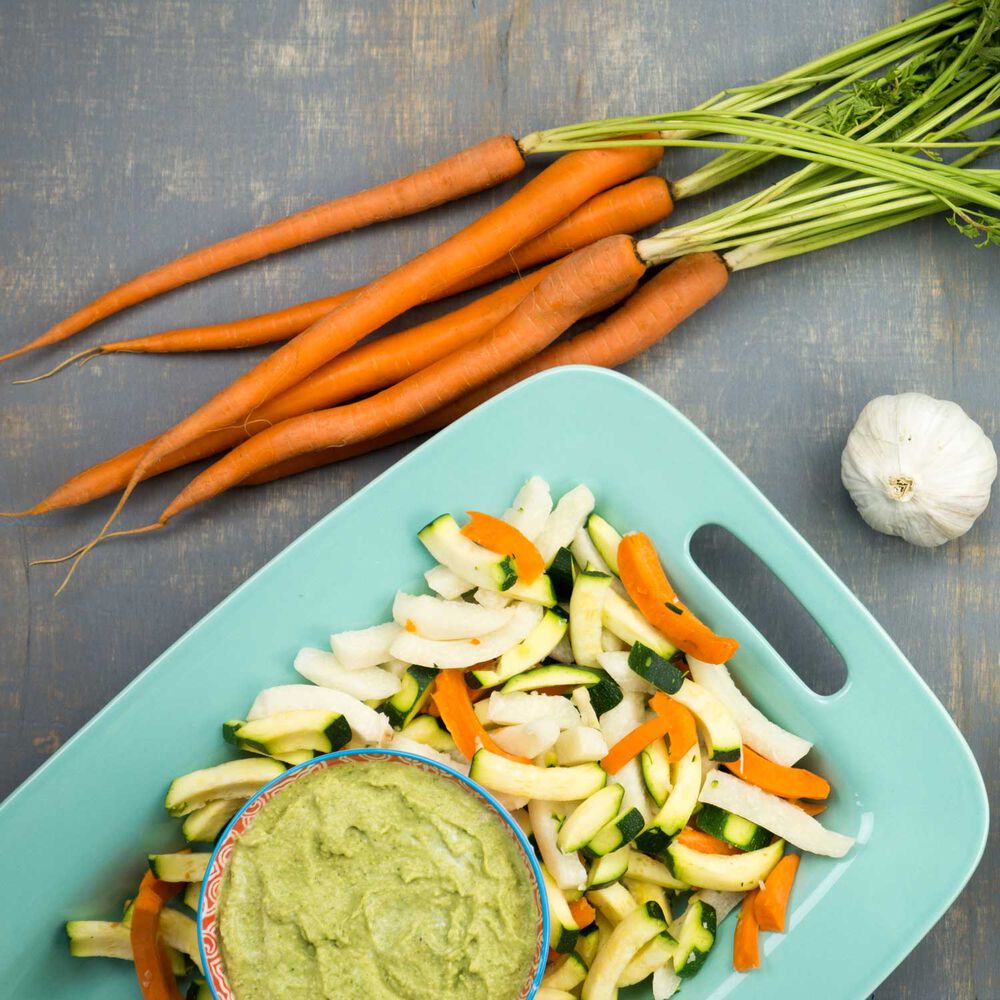 Jicama And Veggie Sticks With Yogurt Avocado Dip Recipe Sur La Table Assorted pepper sticks and dip. yogurt avocado dip recipe
