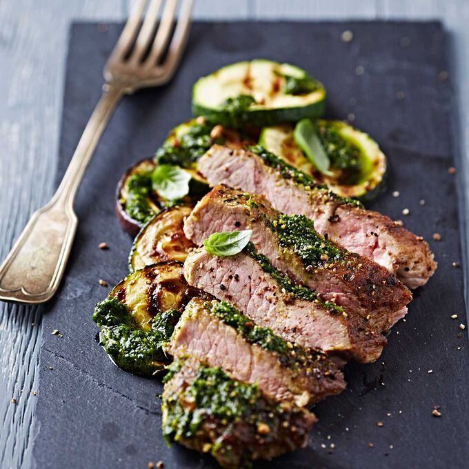 OaxacanStyle Roasted Pork Tenderloin with Mole Verde