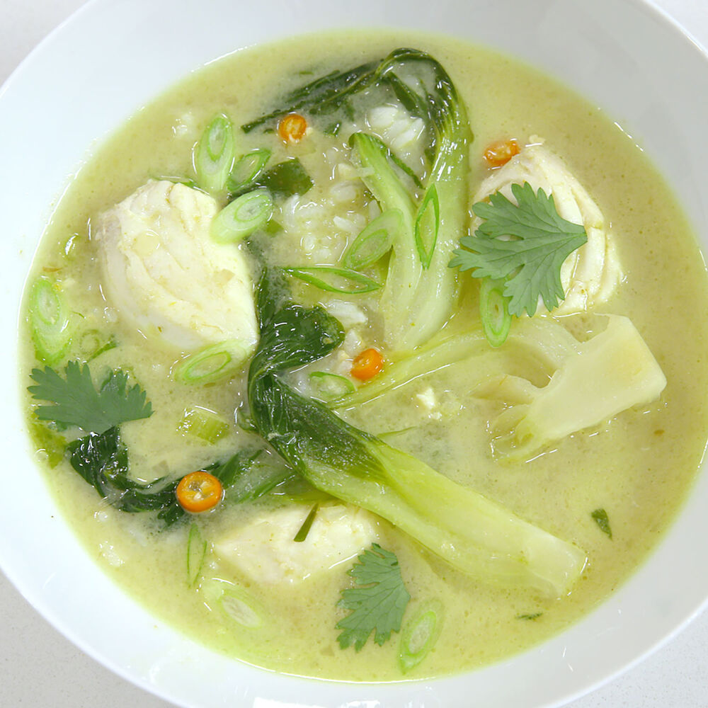 Halibut Poached in Green Curry Broth Recipe Sur La Table