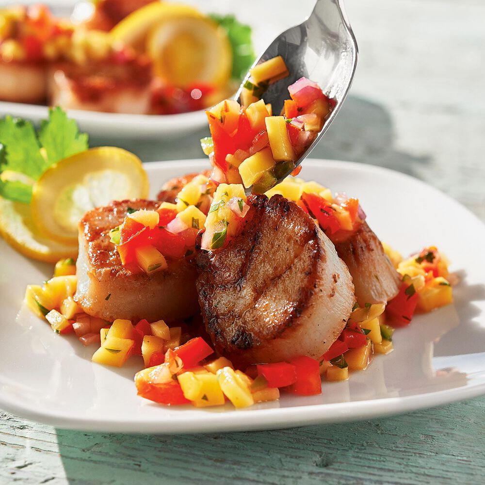 Seared Scallops with Mango Salsa Recipe Sur La Table