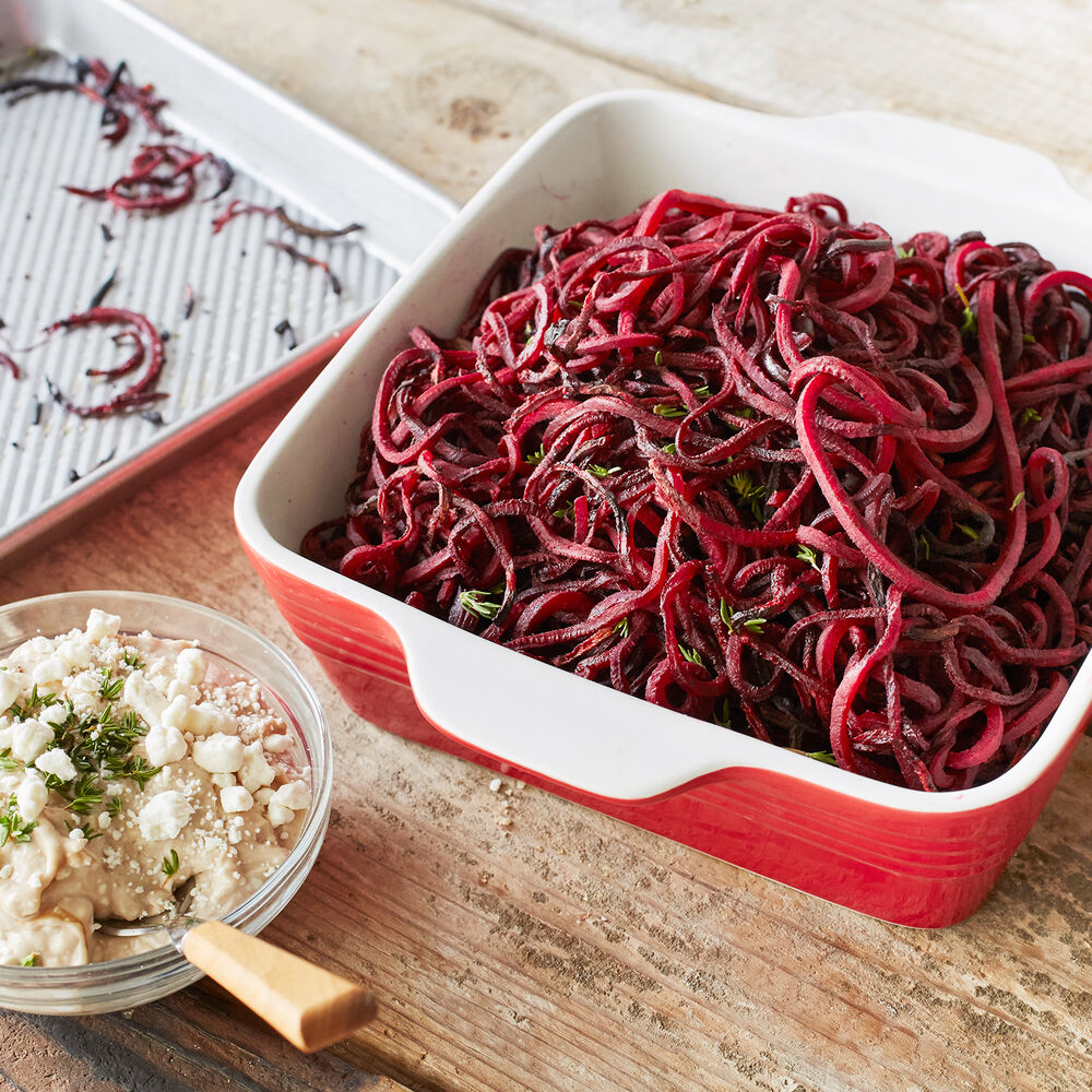 Roasted Beet Strings with Balsamic Goat Cheese Dip Recipe Sur La Table