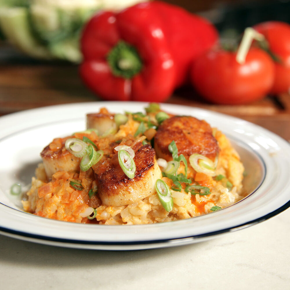 Seared Scallops and Cauliflower Grits Recipe Sur La Table