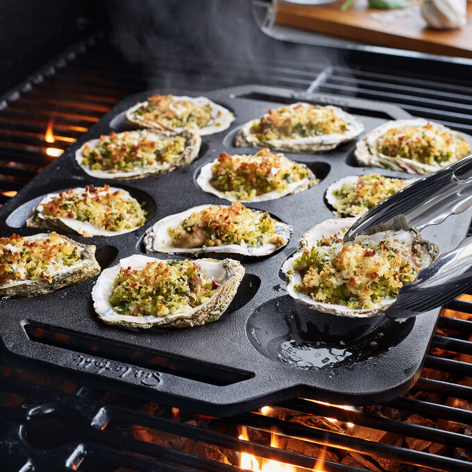 Cast Iron Roasted Oysters with Spinach and Bacon Recipe Sur La Table