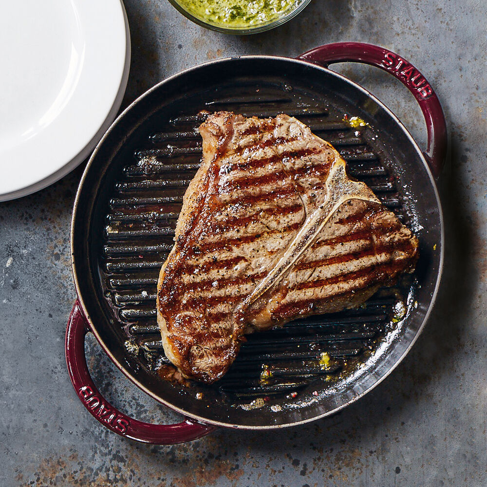 Staub Grill Pan Steak Recipe Dandk Organizer