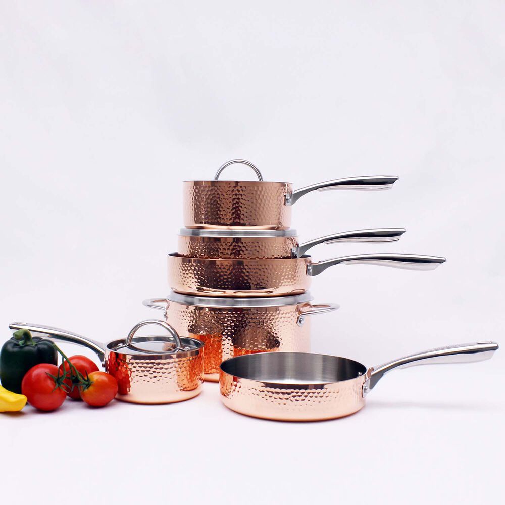 BergHOFF Vintage 10Piece Hammered Copper Cookware Set Sur La Table