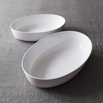 Porcelain Oval Serving Bowl
