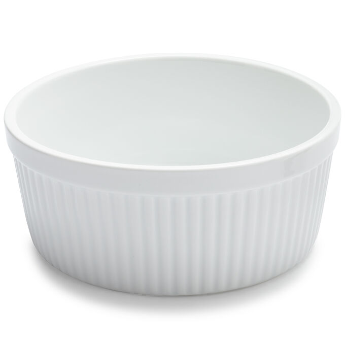 Sur La Table Porcelain Round Souffle Dish With Ribbed Sides Sur La Table