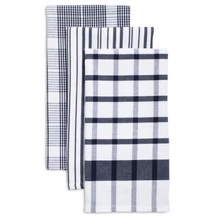 Assorted Twill Kitchen Towels, 28" x 20", Set of 3