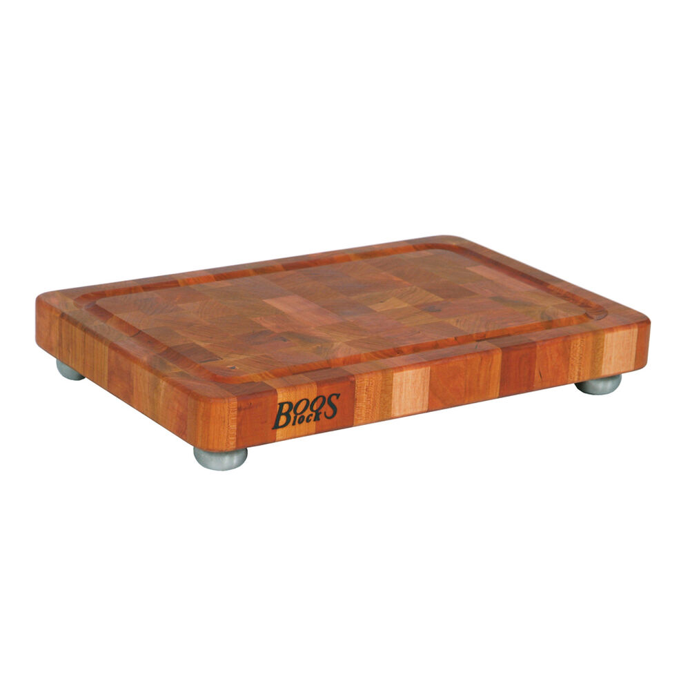 John Boos Signature Cutting Board with Stainless Steel Feet, 18" x 12