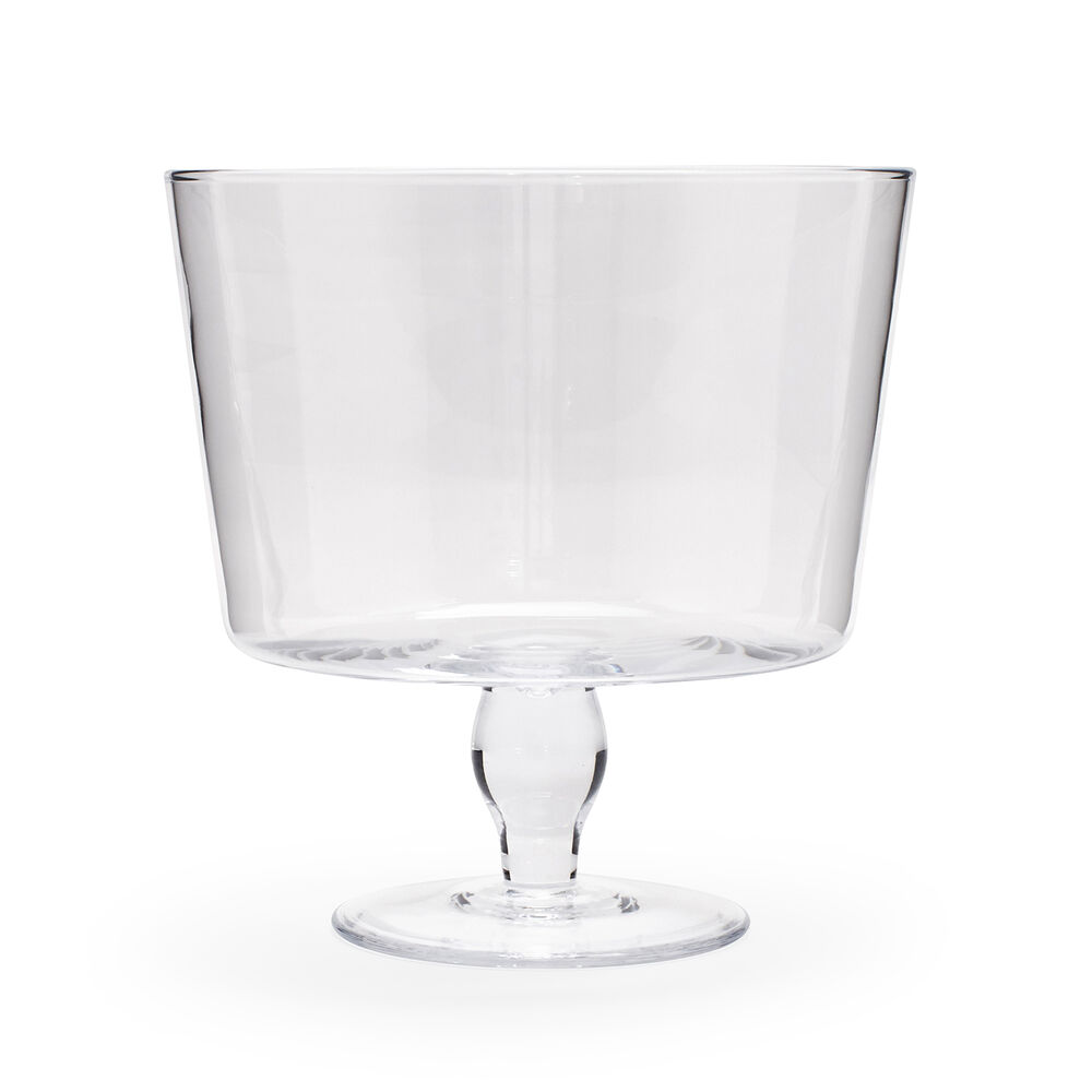 clear glass trifle serving bowl