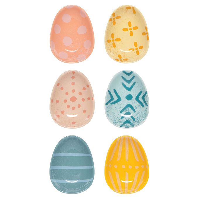 Easter Eggs Pinch Bowls, Set of 6