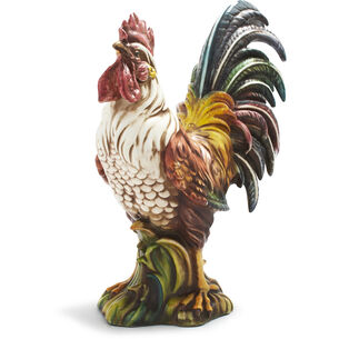 Italian Hand-Painted Ceramic Rooster, 26&#34;