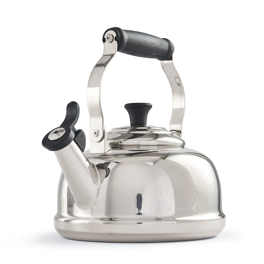 Le Creuset Stainless Steel Classic Whistling Teakettle Sur La Table Select from stainless steel le creuset kettles or the more traditional enameled steel le creuset kettles. le creuset stainless steel classic whistling teakettle