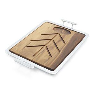 Polished Serving Tray with Reversible Carving Board 