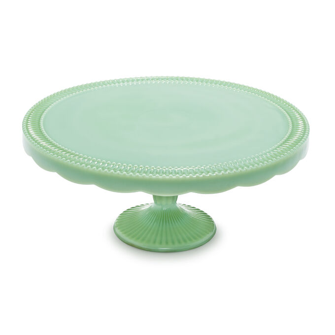Jadeite Cake Stand Vintage Jadeite Scalloped Cake Stand Sur La Table