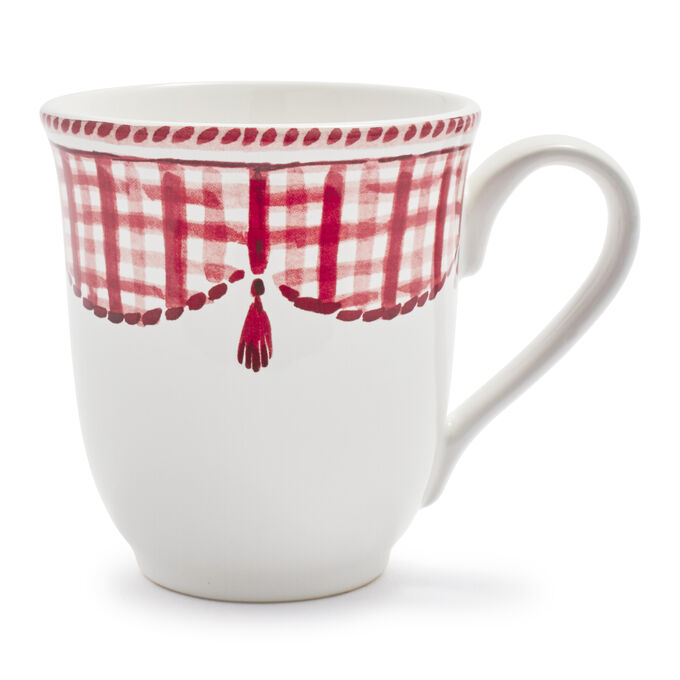 red gingham mug 15 oz sur la table