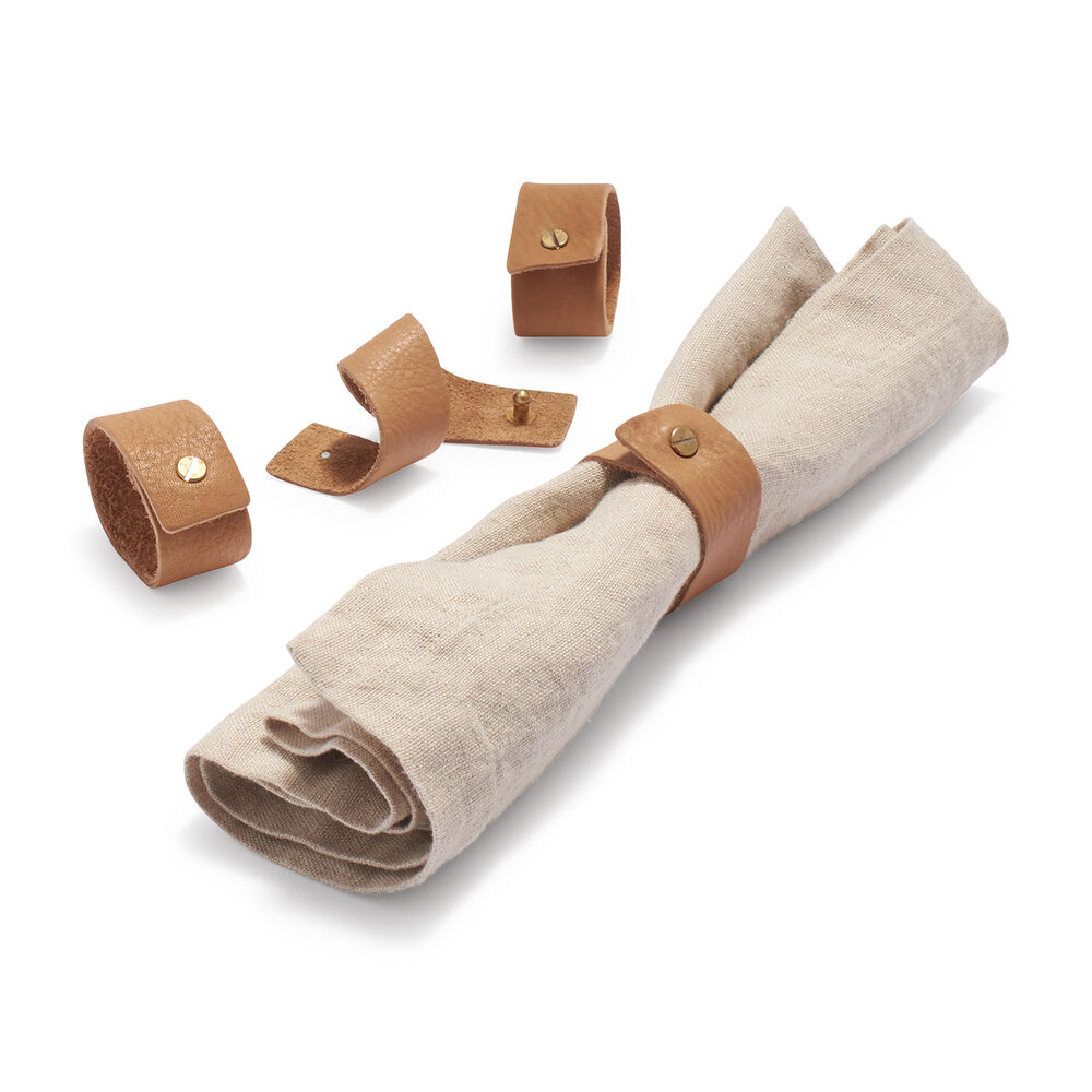 Leather Napkin Rings, Set of 4 Sur La Table