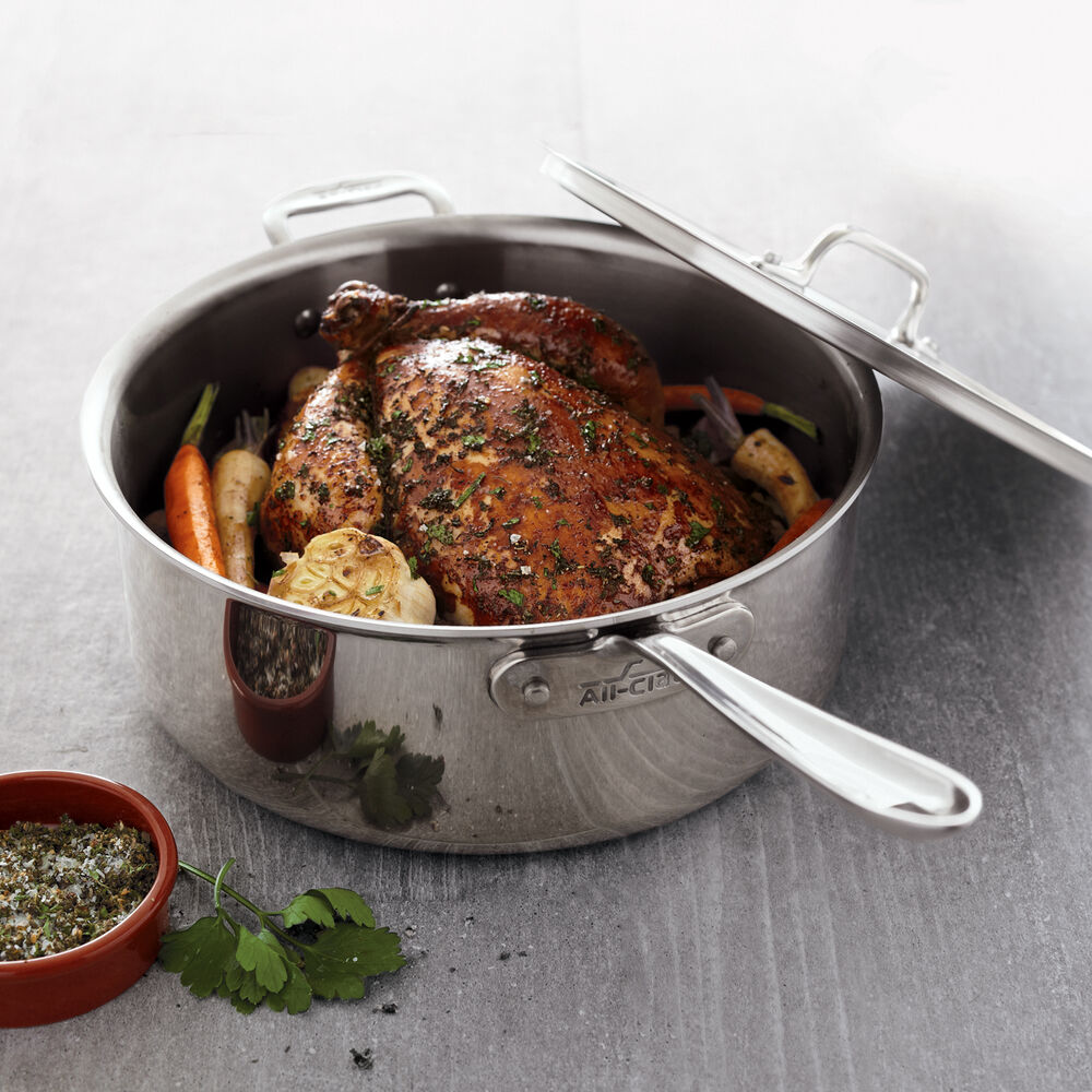 AllClad d3 Stainless Steel Deep Sauté Pan, 6 qt. Sur La Table