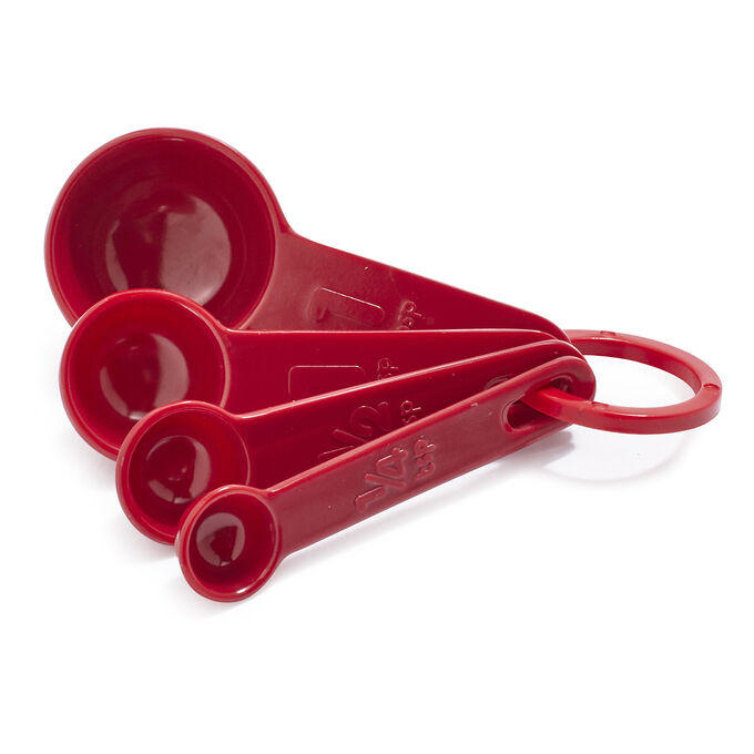 Red Measuring Spoons, Set of 4