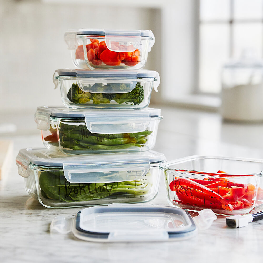 Sur La Table 10 Piece Glass Storage Container Set With Pen Sur