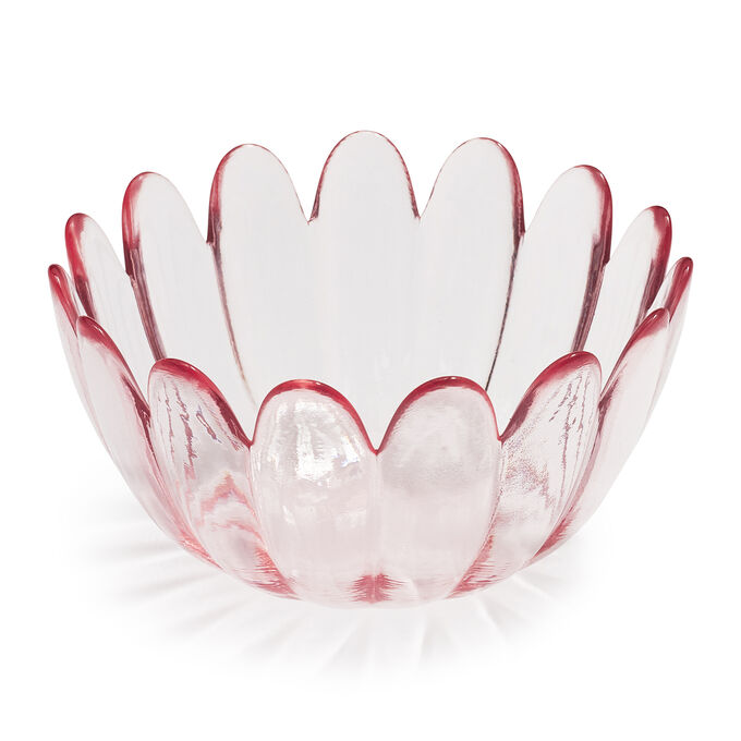 Pastel Glass Figural Flower Bowl