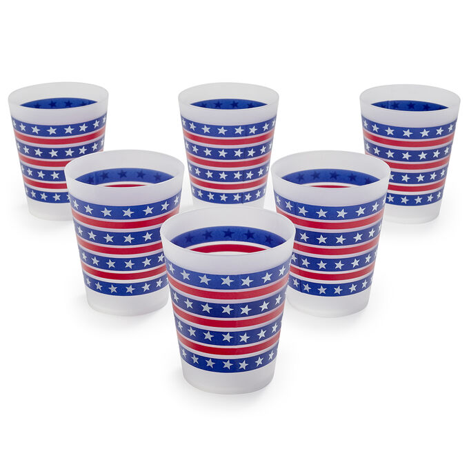 American Flag Cups, Set of 6
