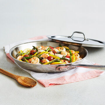 All-Clad D3 Stainless-Steel Skillet with Lid