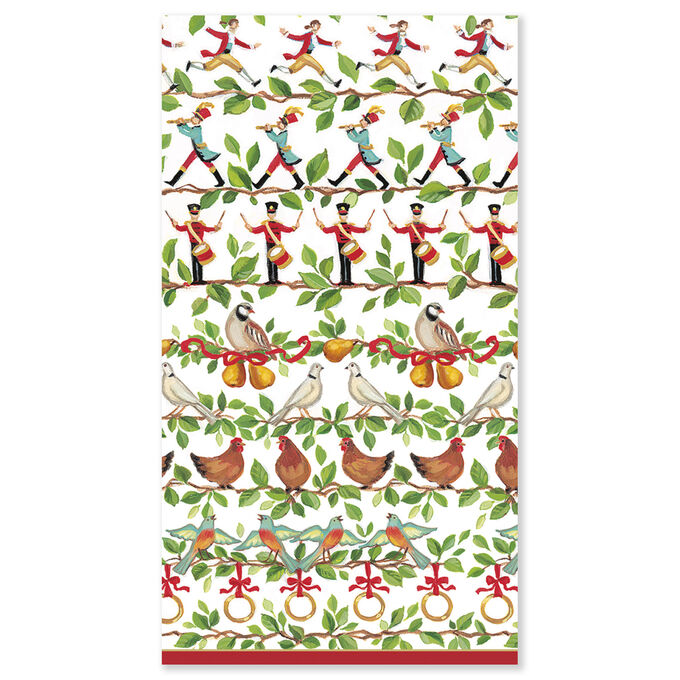 12 Days of Christmas Paper Guest Napkins, Set of 15