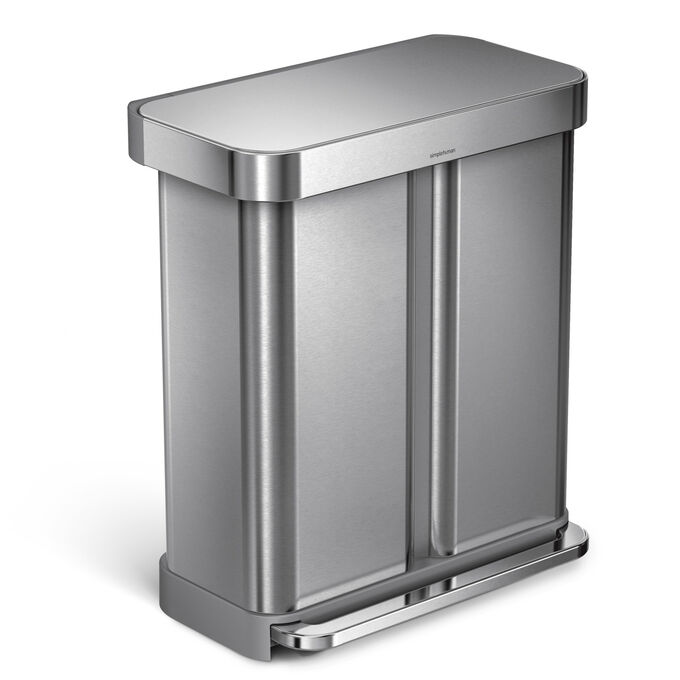 Simplehuman Dual Trash And Recycling Can 15 32 Gal Sur La Table