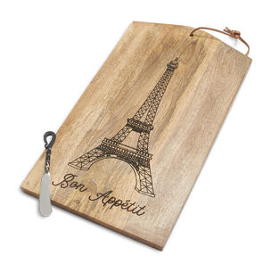 Eiffel Tower Cheese Board and Spreader Set