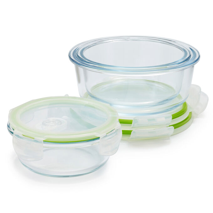 Sur La Table Round Glass Storage Containers, Set of 6