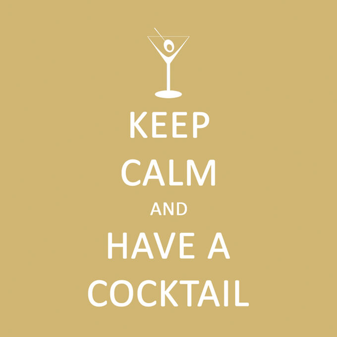 Keep Calm Have a Cocktail Paper Cocktail Napkins