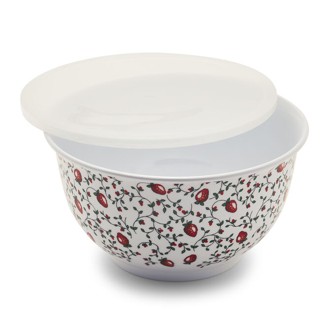 Sur La Table Strawberry Outdoor Melamine Serving Bowl with Lid