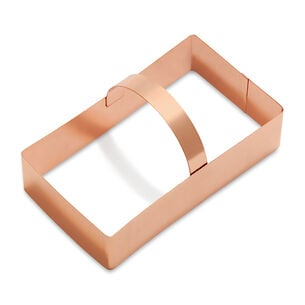 Sur La Table Copper-Plated Rectangle Cookie Cutter with Handle, 4&#34;