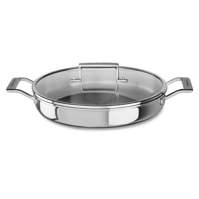 KitchenAid&#174; Tri-Ply Stainless Steel Braiser with Lid, 3.5 qt.